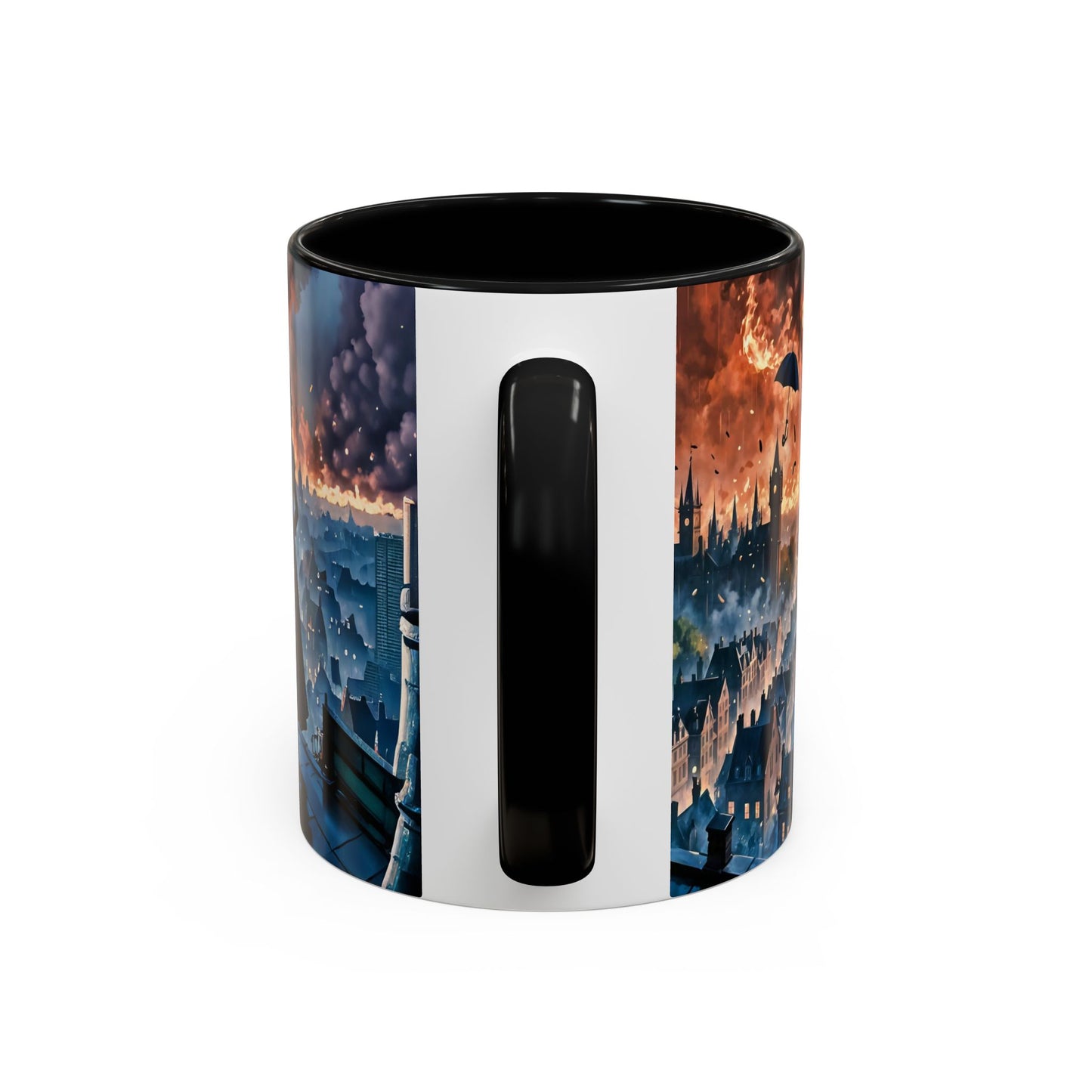 Coffee Mug Marry Poppins Umbrella London City Night Art