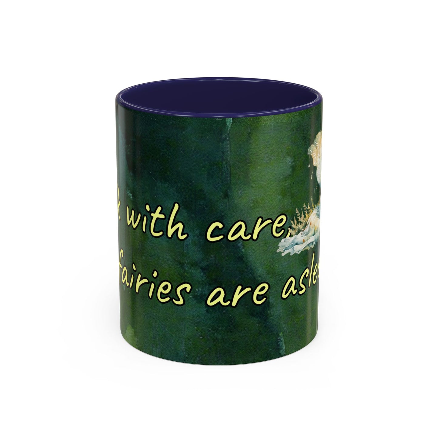 Sleeping Fairy -Themed Coffee Mug with a quote - 11 & 15oz Accent Mug for Fairy/coffee Lovers