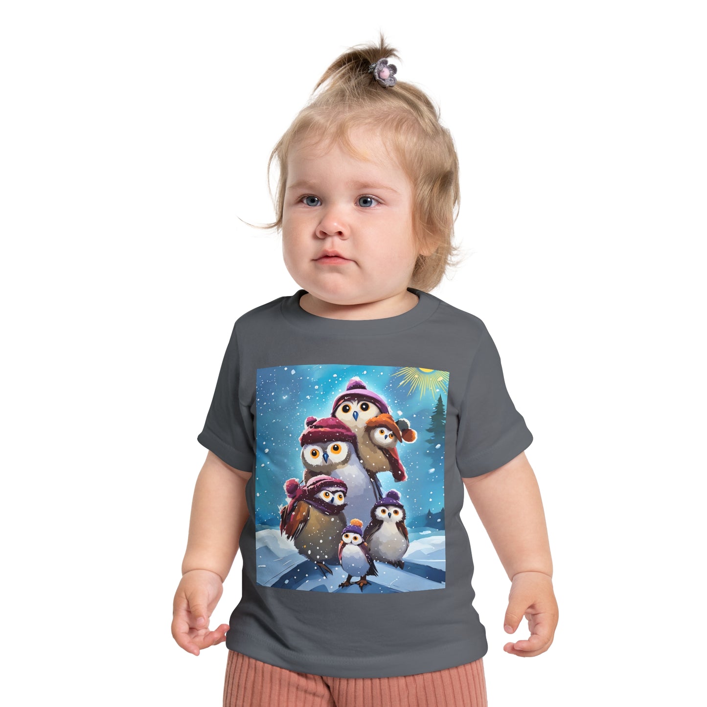 Winter Owls and Penguins Baby T-Shirt