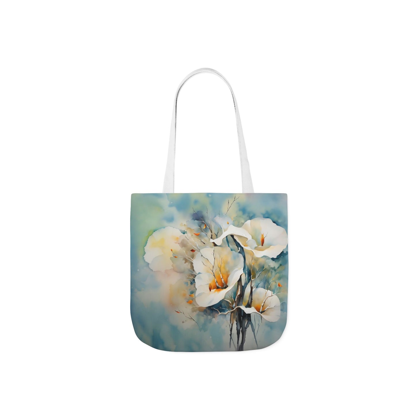 Colorful nature-Inspired Cala Lilies Canvas Tote Bag - Perfect for Beach Days, Eco-Friendly Shopping, and Summer Fun!