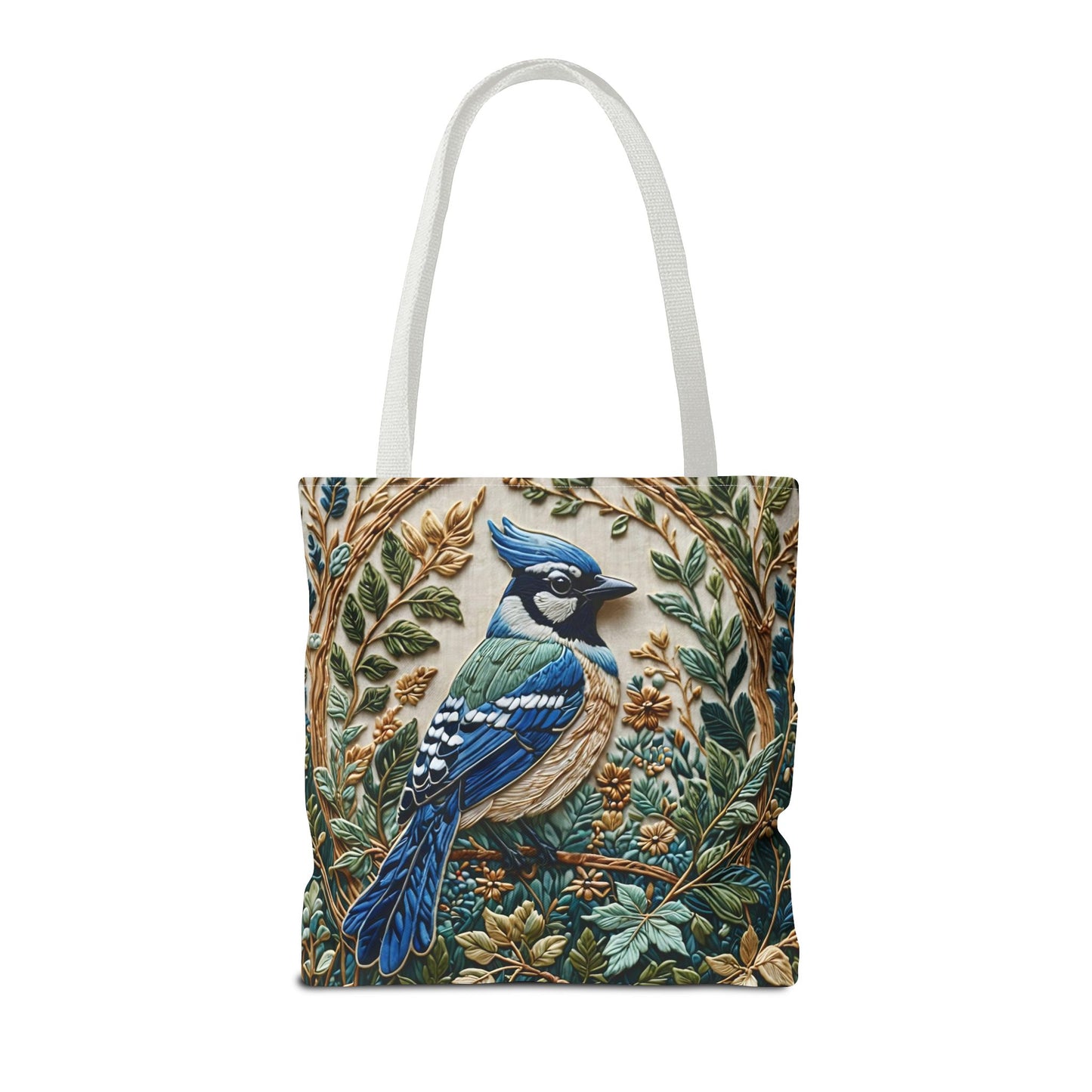 Designer Tote Bag - Blue Jay Bird William Morris Inspired | Eco-Friendly Shopping Bag