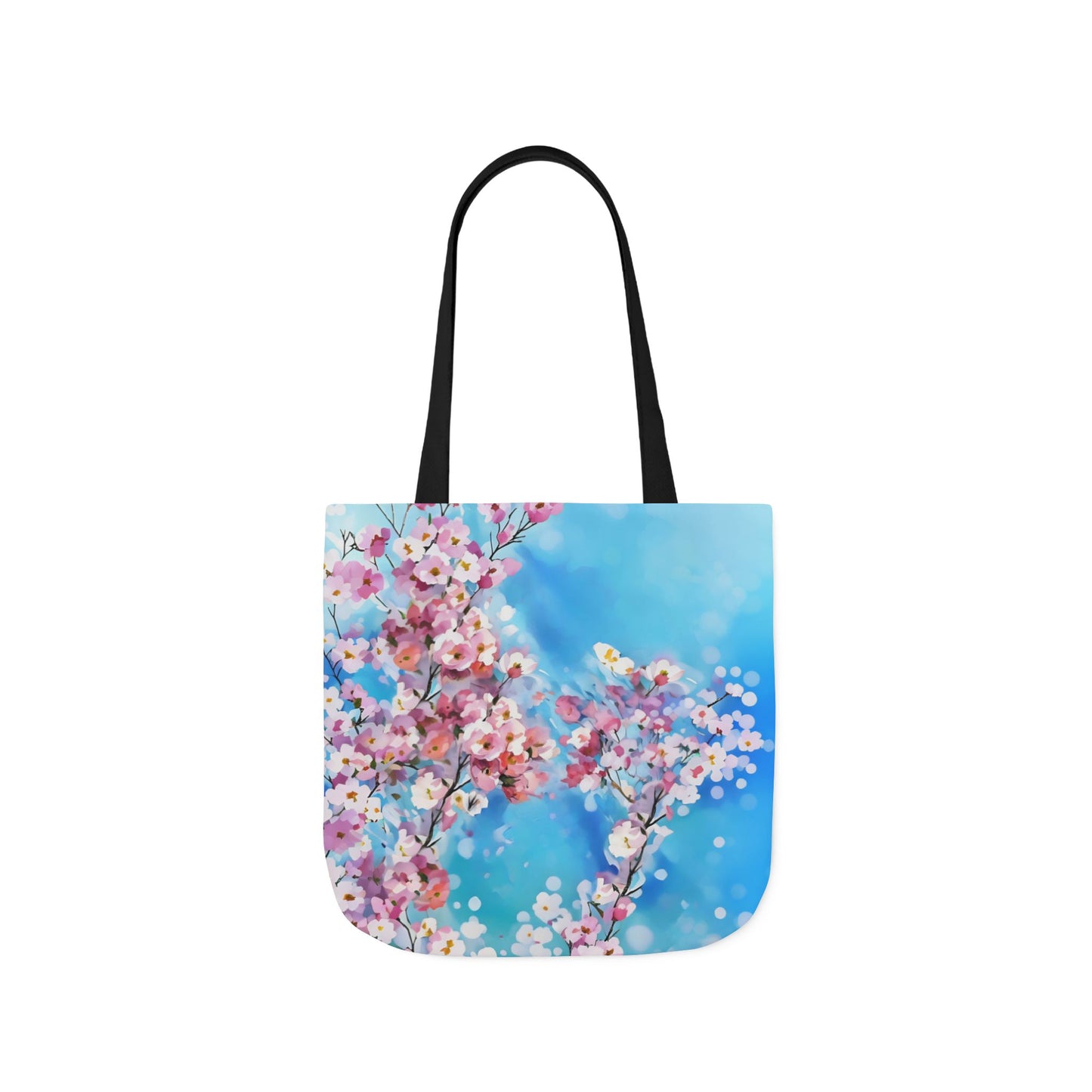 Colorful FairyHill Studio Sakura flowers Canvas Tote Bag - Perfect for Beach Days, Eco-Friendly Shopping, and Summer Fun!
