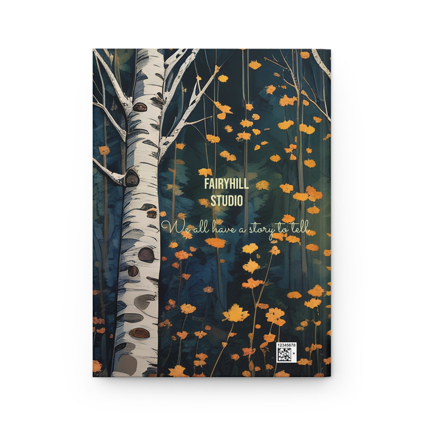 Hardcover Journal Matte - Sleeping Beauty Birch Forest Fairy Hill Studio Art Design