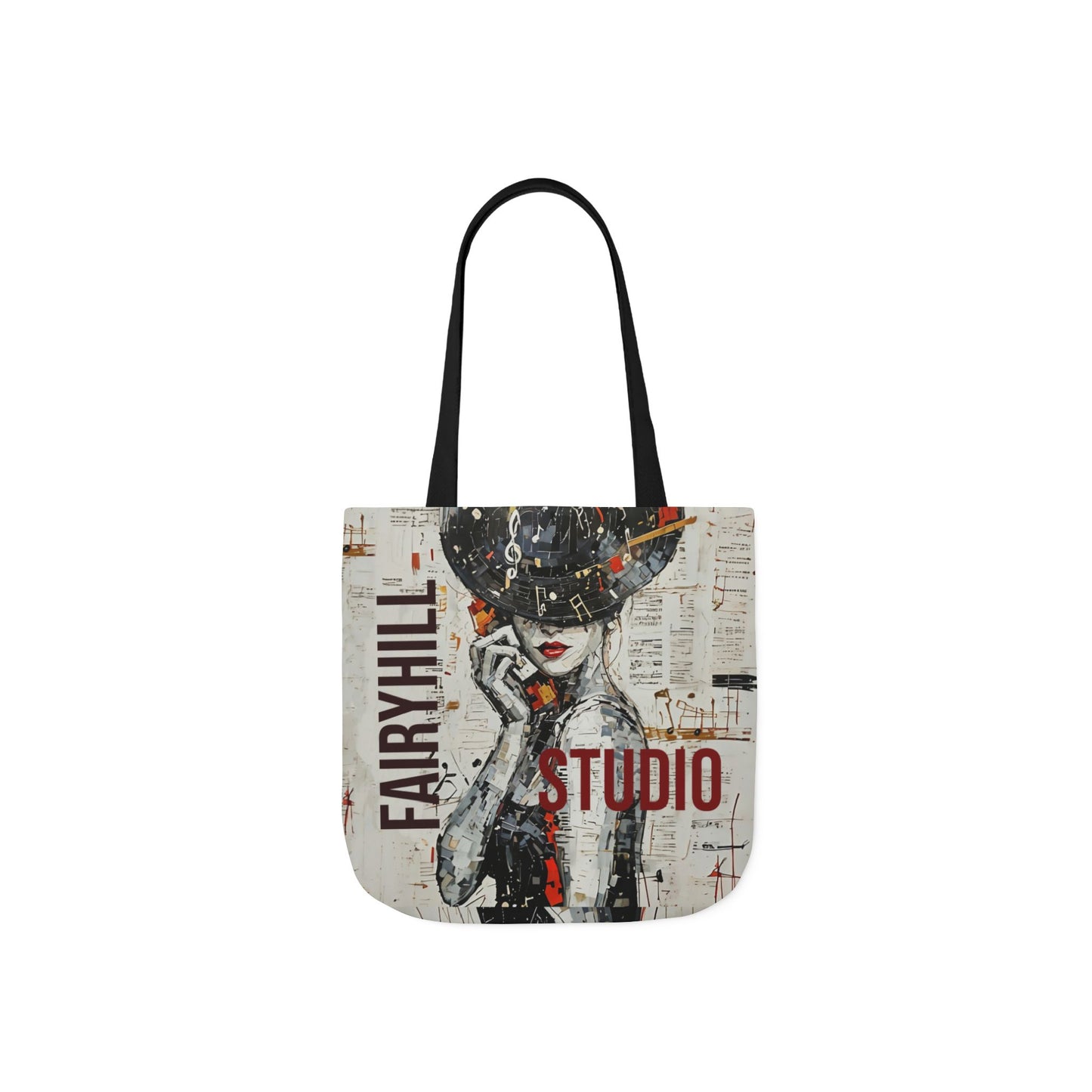 Colorful FairyHill Studio Red phone- Canvas Tote Bag - Perfect for Beach Days, Eco-Friendly Shopping, and Summer Fun!