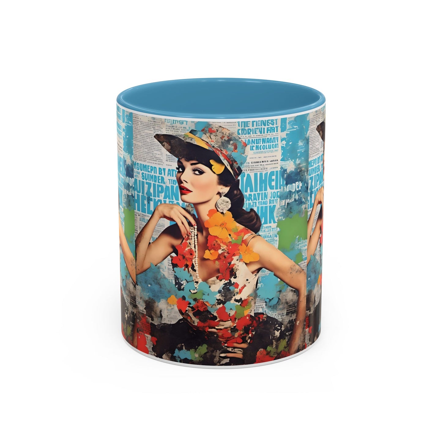 Coffee Mug Hollywood Movie Star Collage Colorful Art 11/15oz by Fairyhill Studio