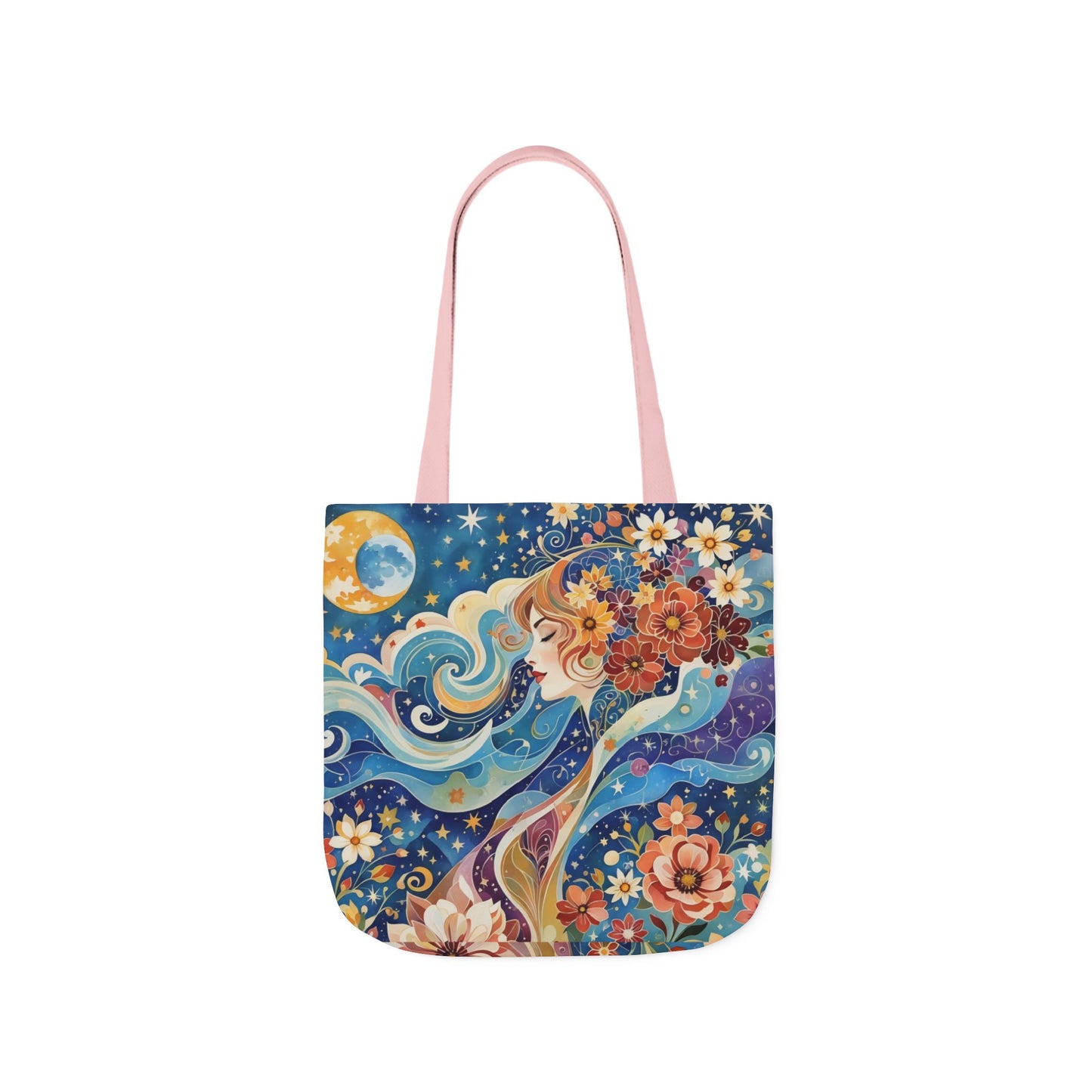 Colorful Galaxy-Inspired Canvas Tote Bag - Perfect for Beach Days, Eco-Friendly Shopping, and Summer Fun!
