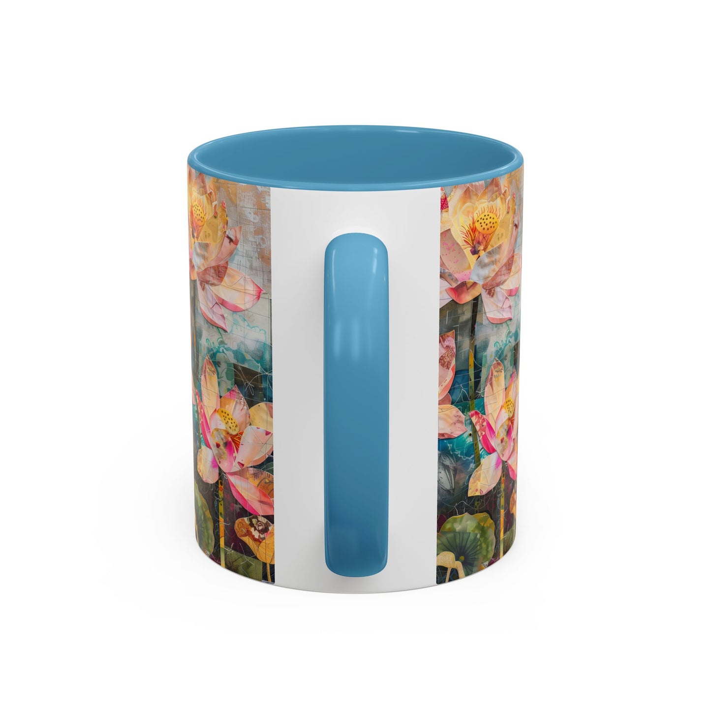 Coffee Mug Monet's pink Water lillies 11oz art by Fairyhill Studio