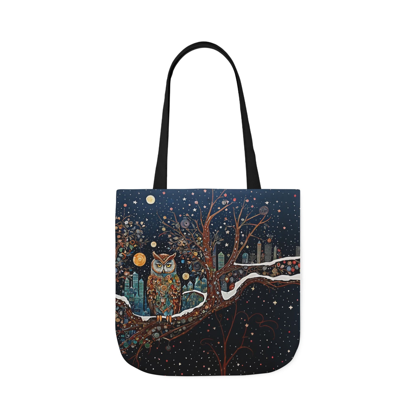 Colorful night Owl -Inspired Canvas Tote Bag - Perfect for Beach Days, Eco-Friendly Shopping, and Summer Fun!