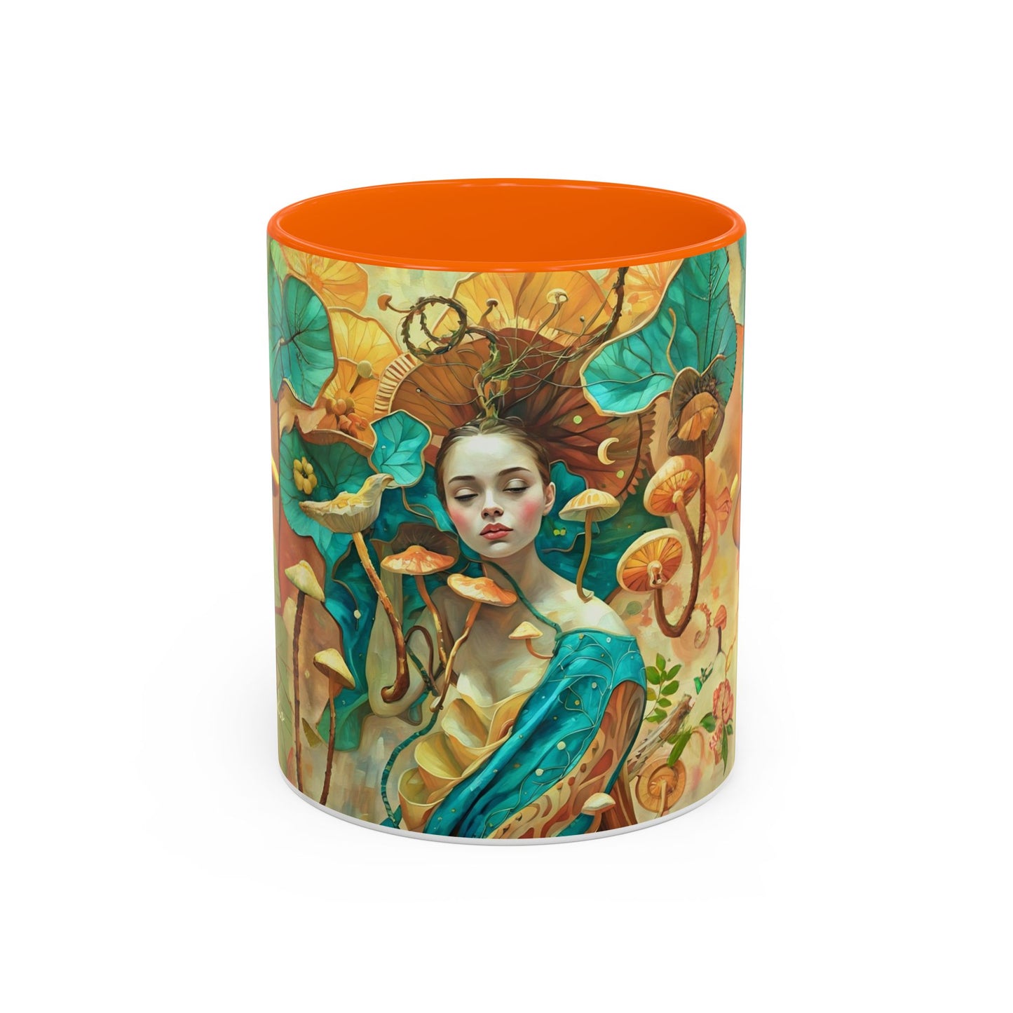 Mushroom Fairy Art-Themed Coffee Mug - 11 & 15oz Accent Mug for Musroom Fsiry Lovers