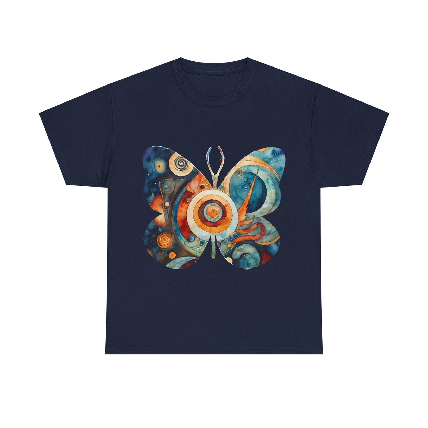 Colorful Abstract Butterfly Swirl T-Shirt - Perfect for Art Lovers