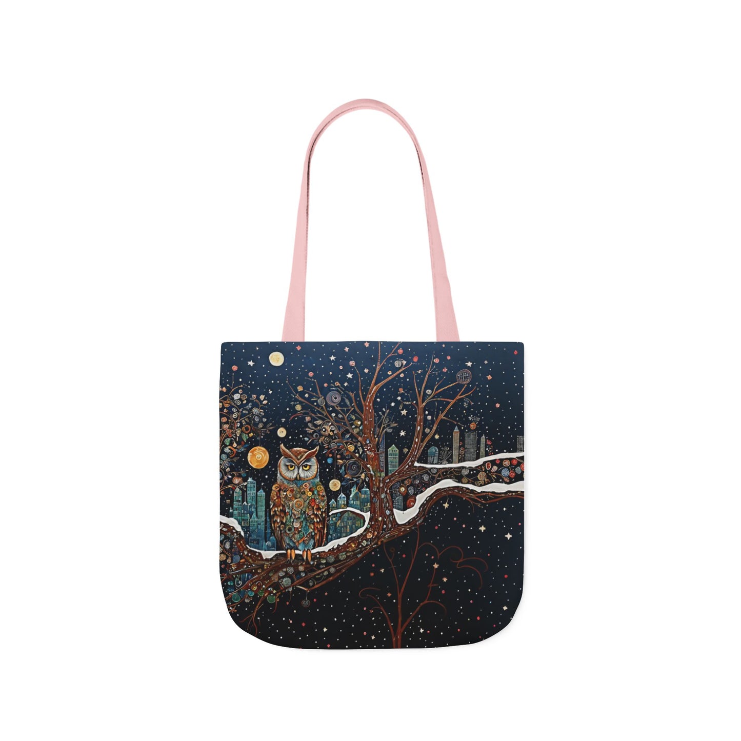 Colorful night Owl -Inspired Canvas Tote Bag - Perfect for Beach Days, Eco-Friendly Shopping, and Summer Fun!