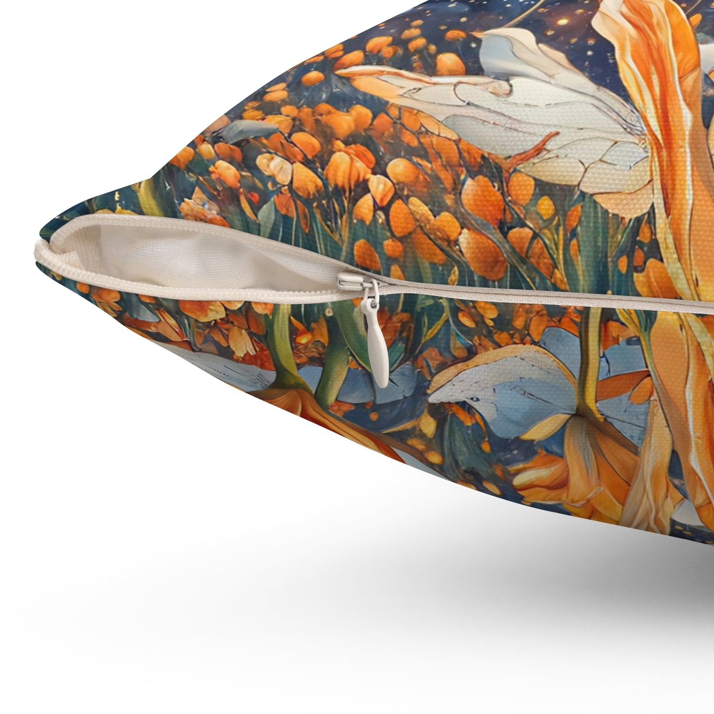 Celestial Tulips Square Pillow - by Fairyhill Studio