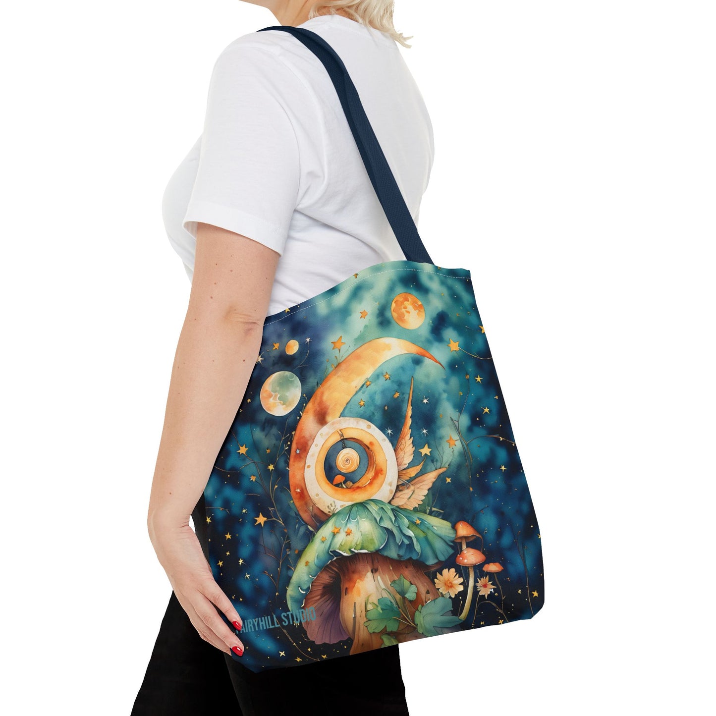 Canvas Art Tote bag- Abstract Colorful Circle Universe