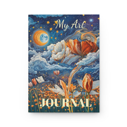 Celestial Tulips Art Journal  Hardcover