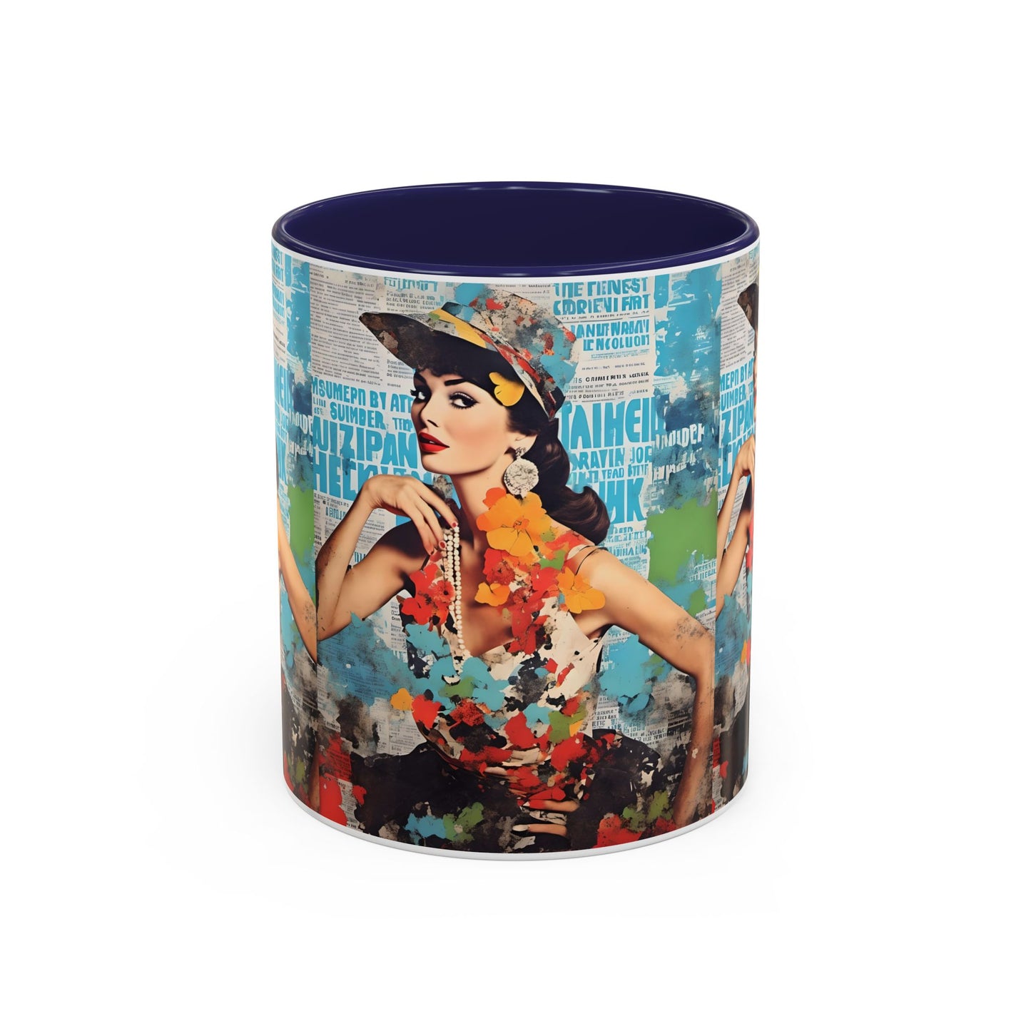 Coffee Mug Hollywood Movie Star Collage Colorful Art 11/15oz by Fairyhill Studio