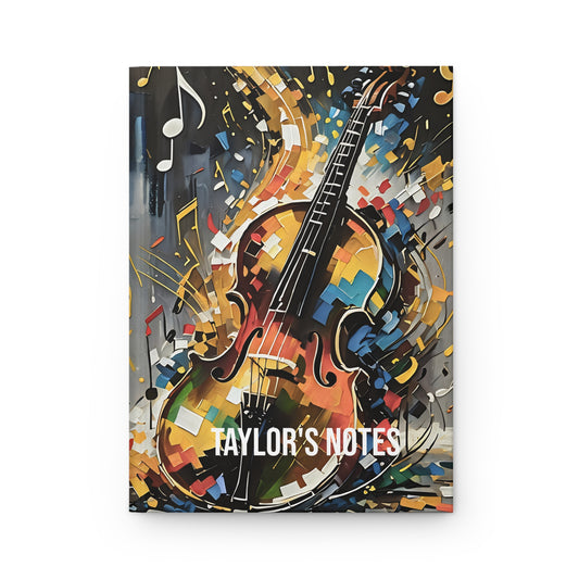 Violin Music Notes Hardcover Journal Matte - Gift for Music Lovers