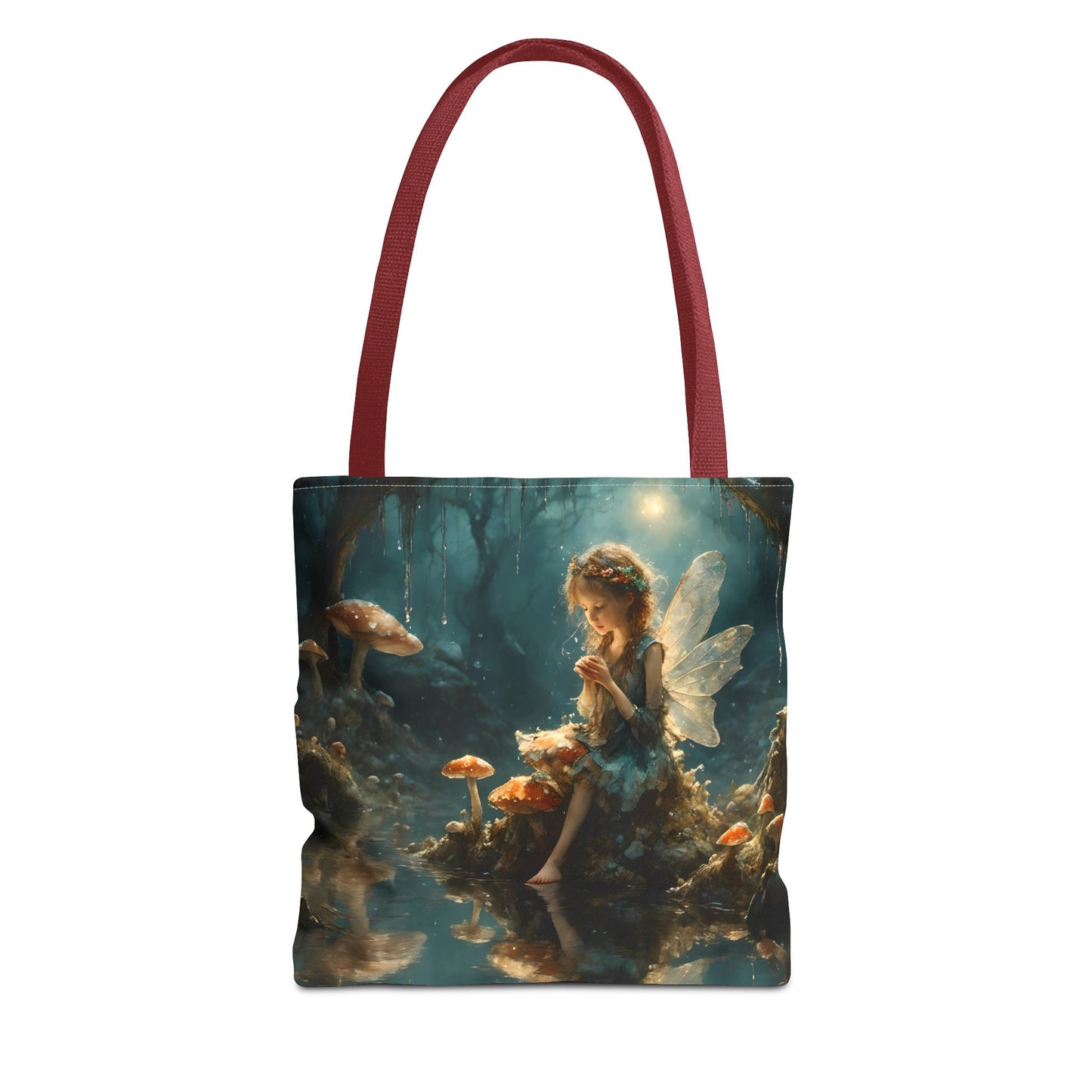 Tote Bag Fairy Sitting in a Lake Art by Fairyhill Studio