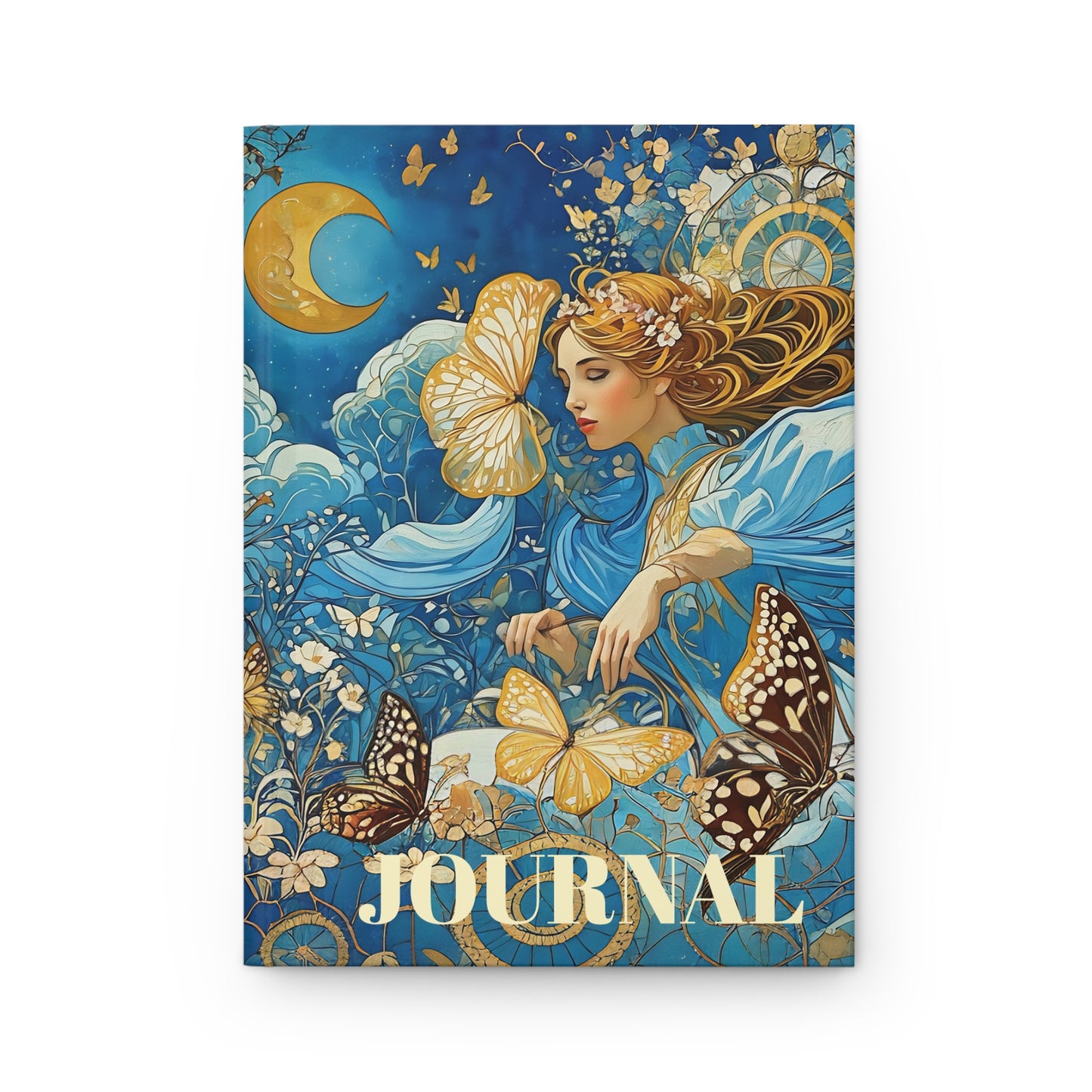 Butterfly Moon Goddess Journal art Journal Hardcover
