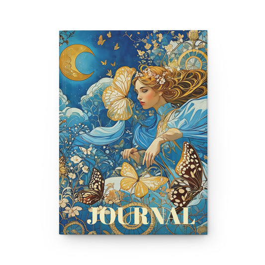Butterfly Moon Goddess Journal art  Journal Hardcover
