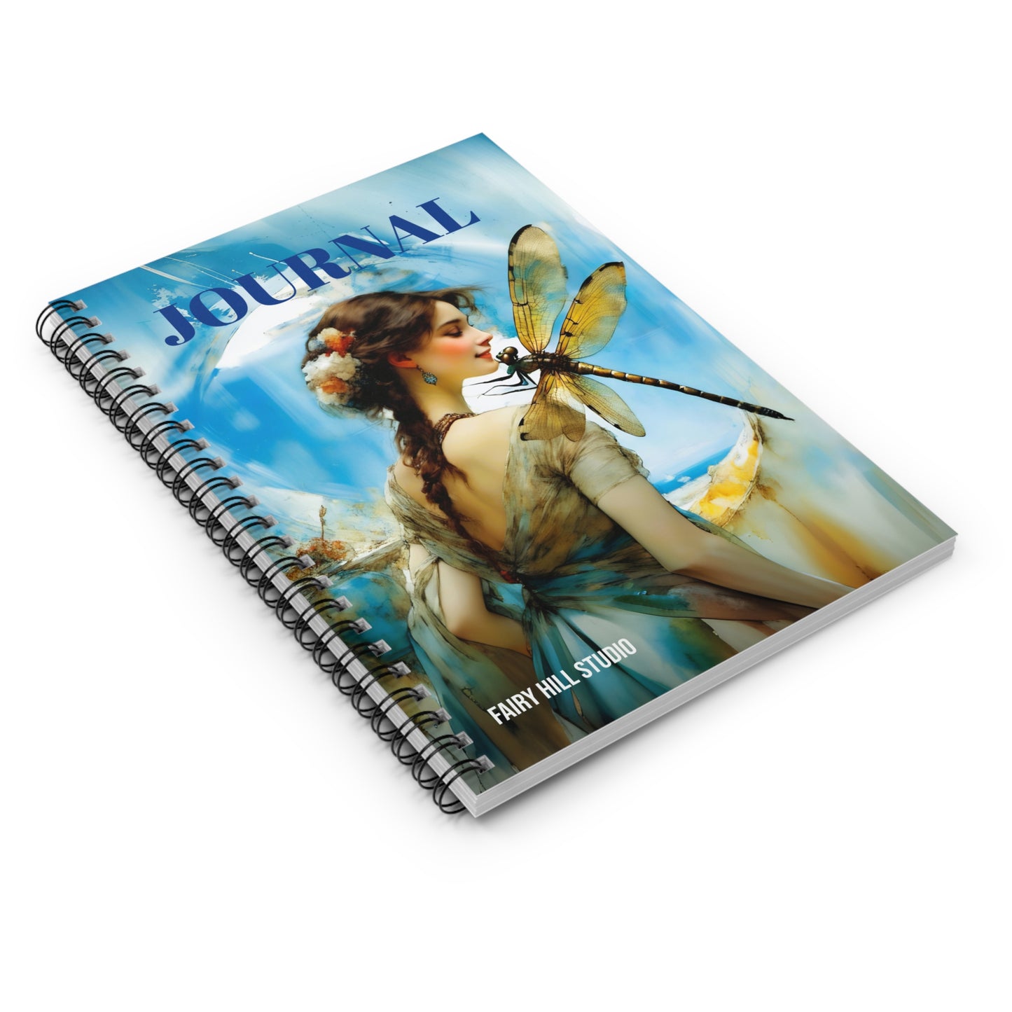 Girl with the Dragonfly, Personalized Journal Gift notebook - Customized Journal Personalized Notebook Gif tSpiral Notebook - Ruled Line