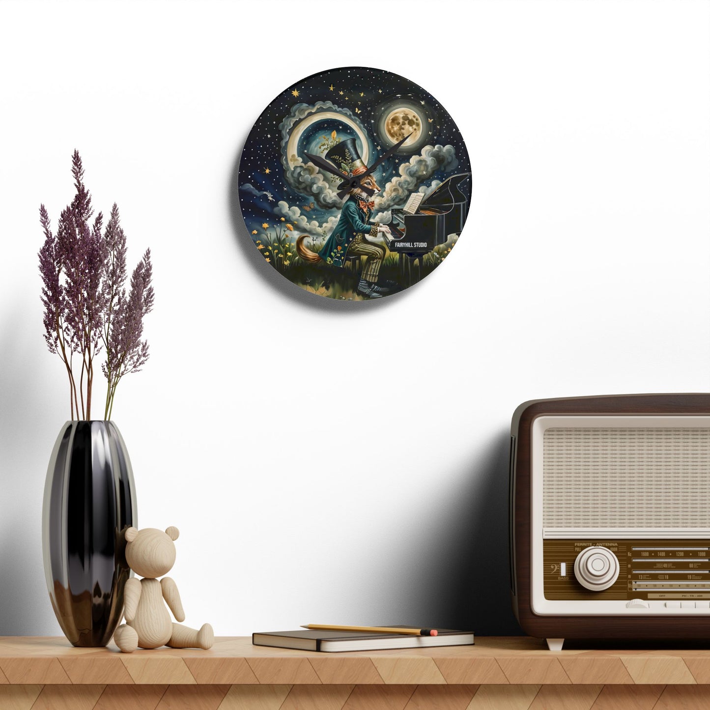 Acrylic Wall Clock MoonLight Sonata/Art