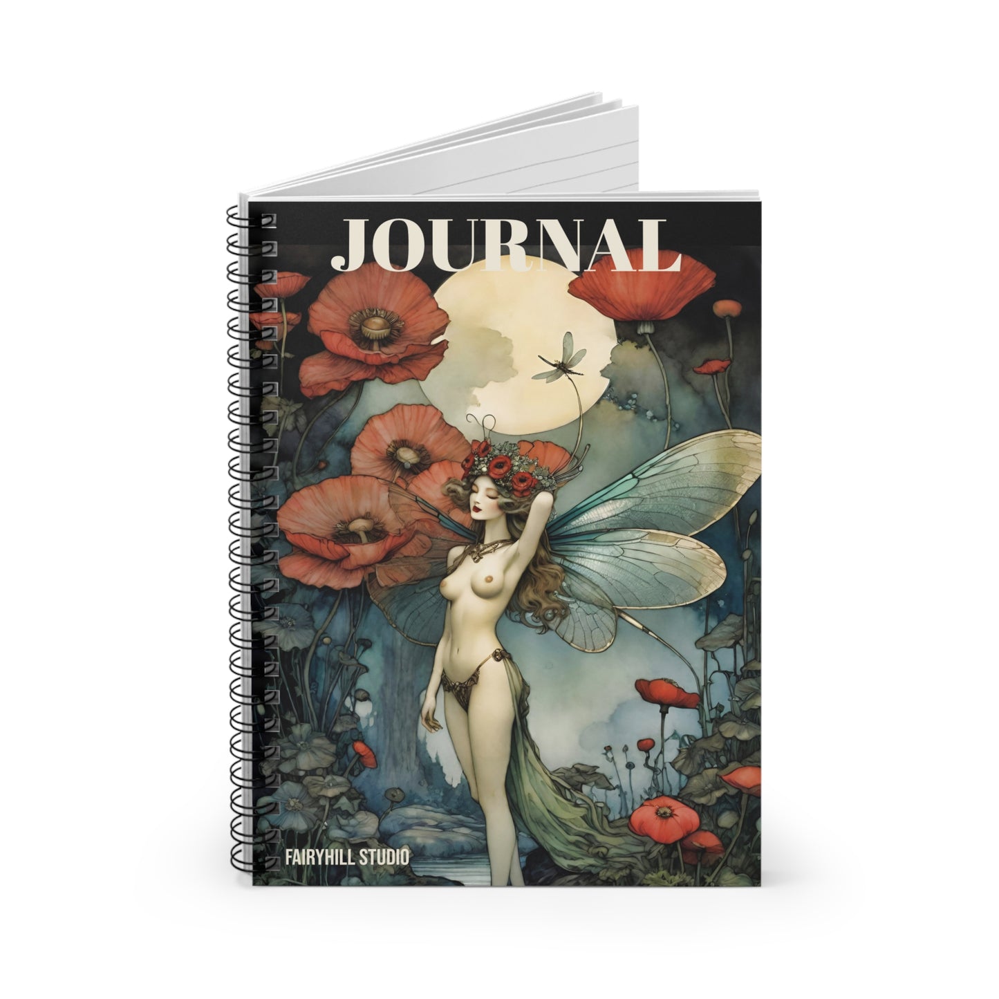 Spiral Notebook -Moon Goddess Art