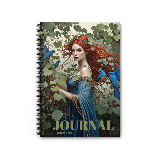 Spiral Notebook - Blue Birds in Tropical Forest
