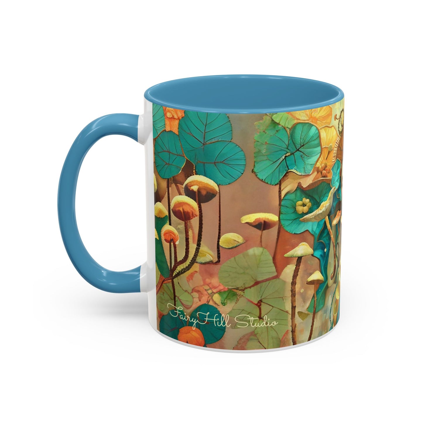Mushroom Fairy Art-Themed Coffee Mug - 11 & 15oz Accent Mug for Musroom Fsiry Lovers