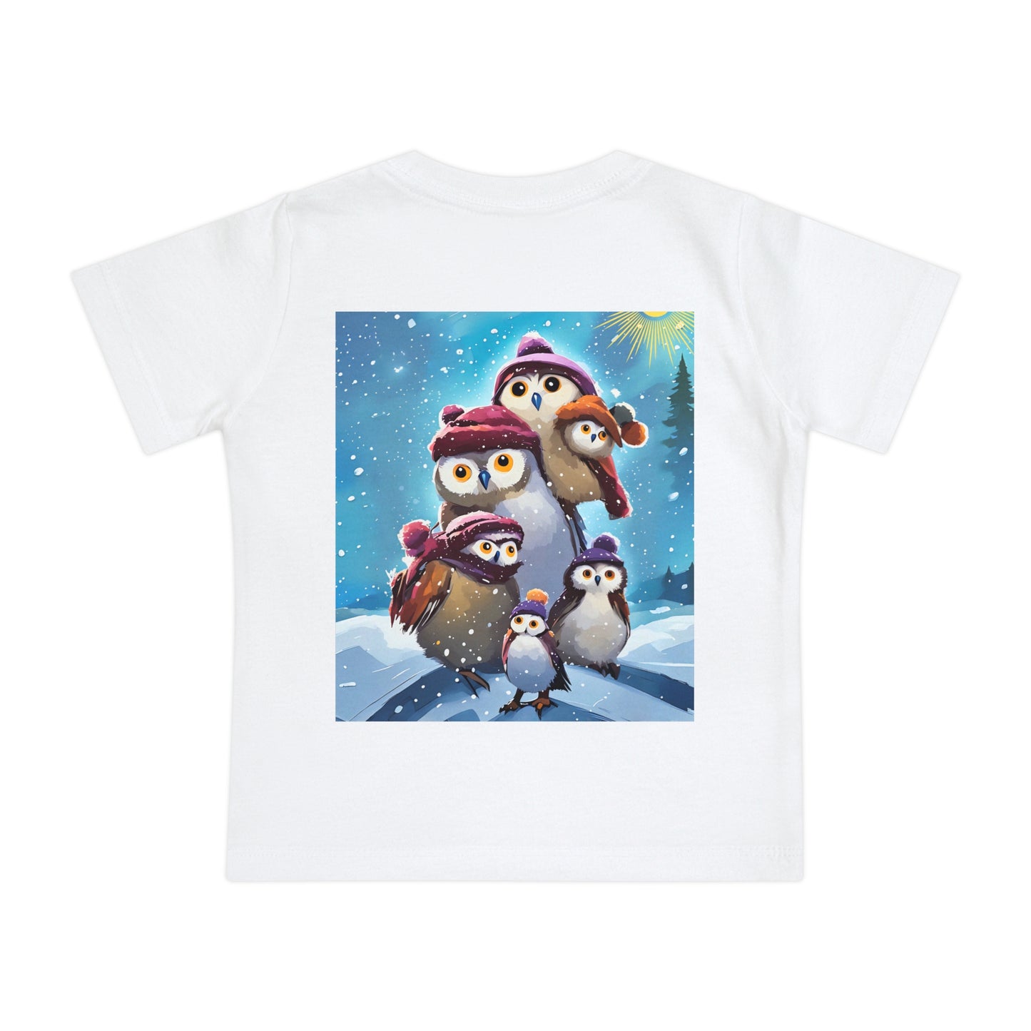 Winter Owls and Penguins Baby T-Shirt