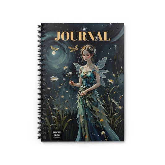 Fairy Midnight Garden Spiral Notebook - Ruled Line