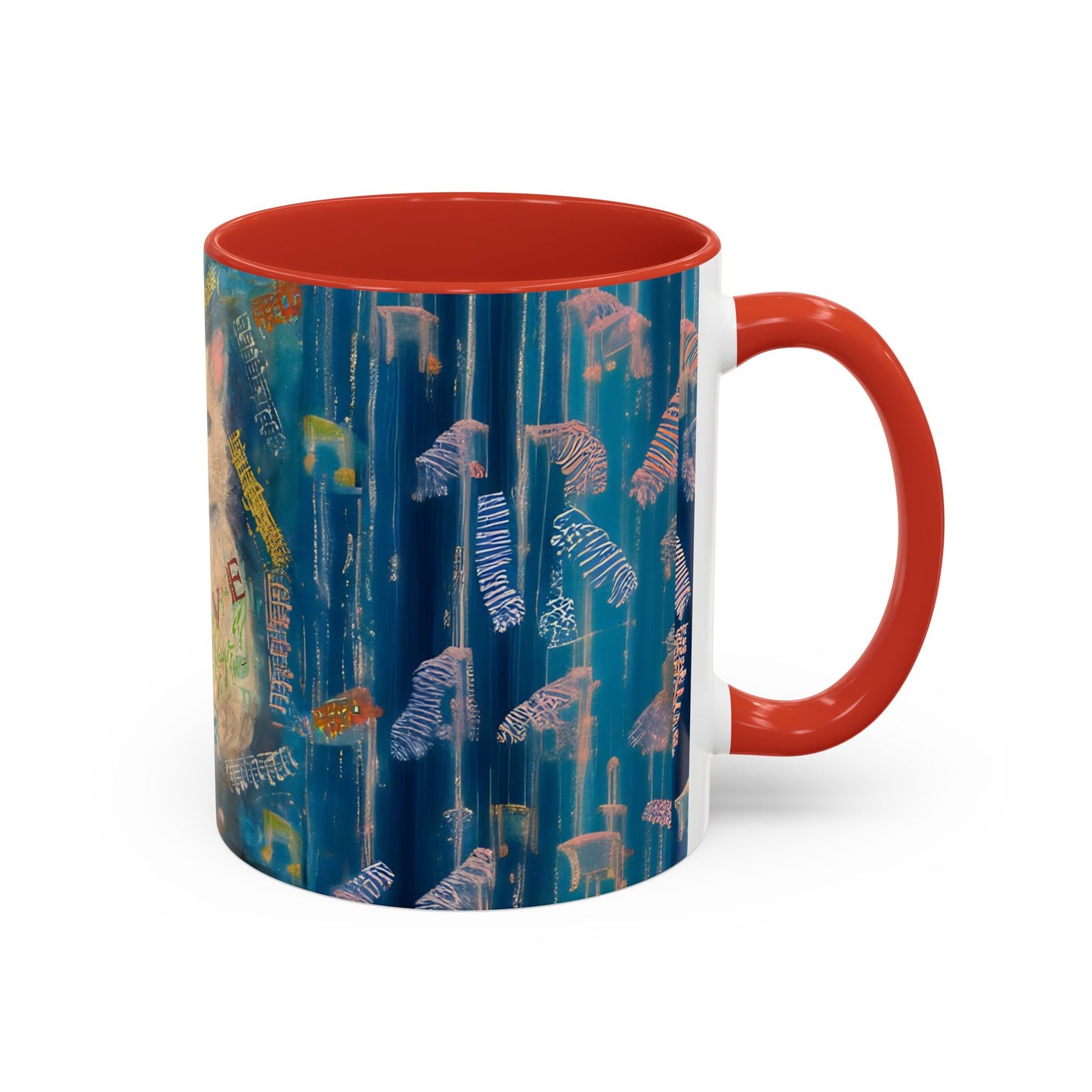 Mug - Lovely White Cat Love Art Accent Coffee Mug (11, 15oz)