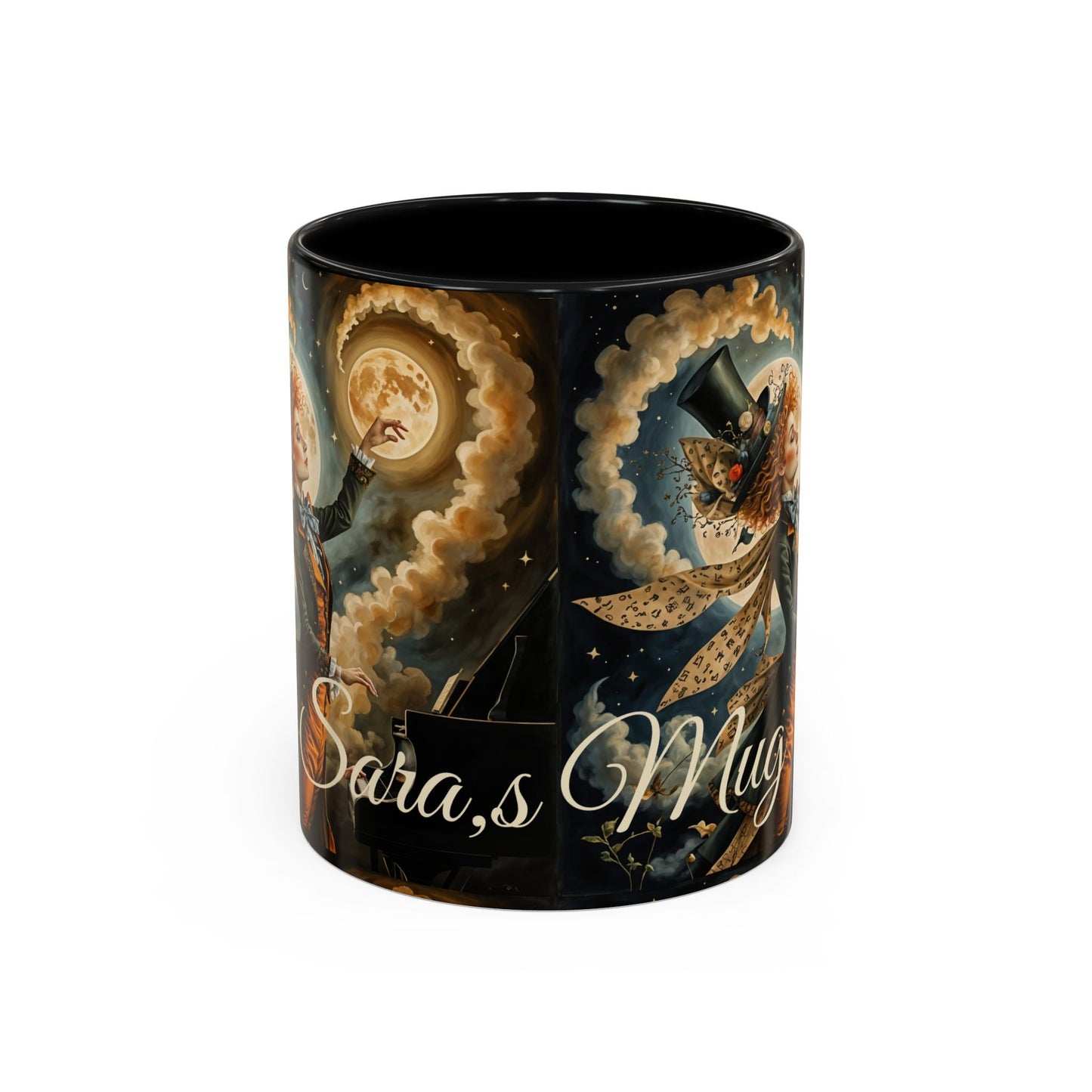 Coffee Mug - Whimsical Mad Hatter Playing Piano Art