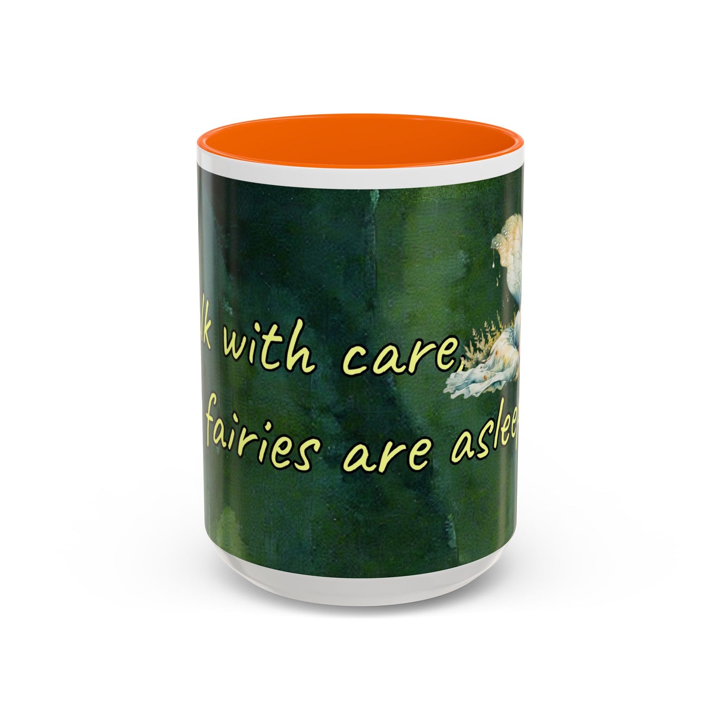 Sleeping Fairy -Themed Coffee Mug with a quote - 11 & 15oz Accent Mug for Fairy/coffee Lovers