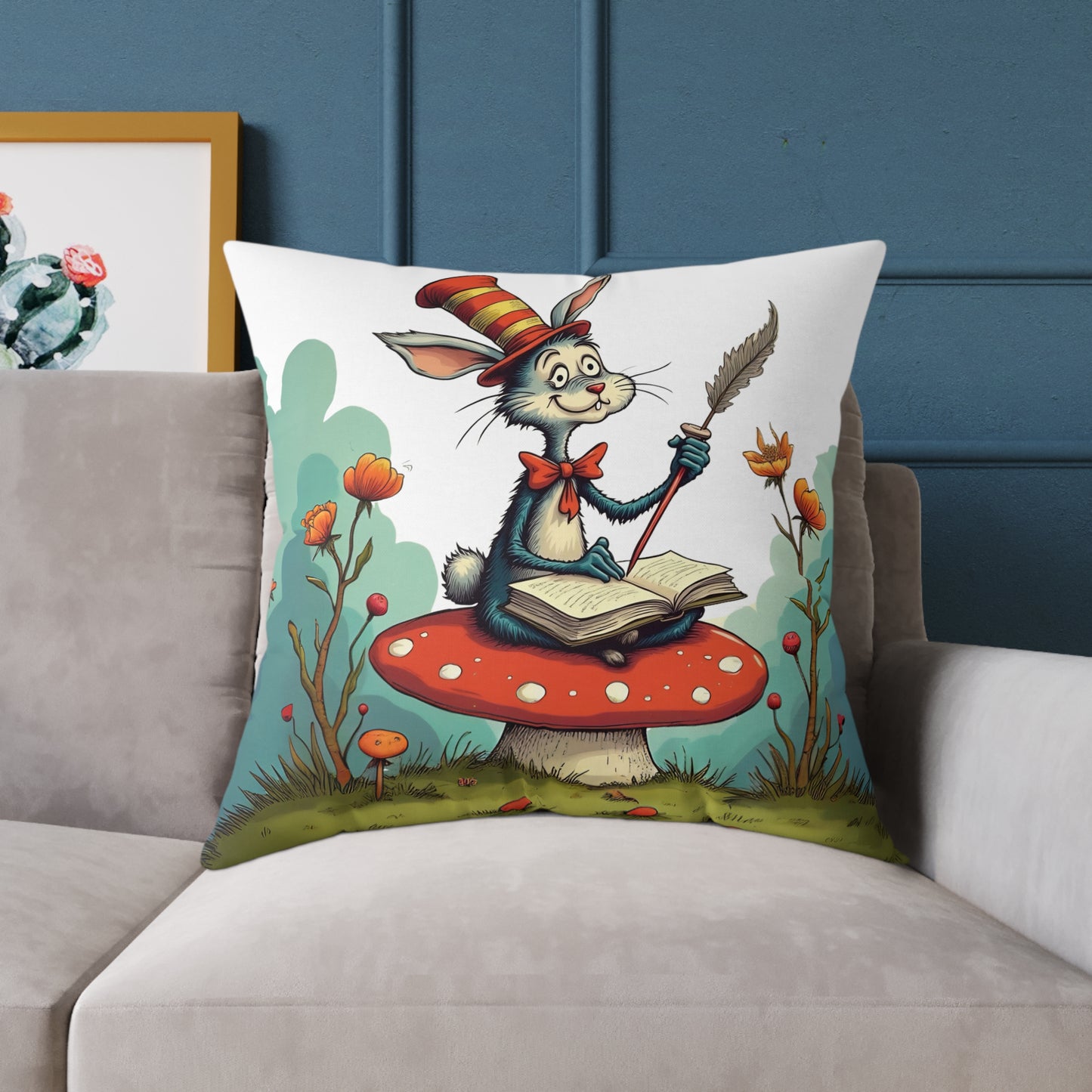 Whimsical Animal Pillow, Cozy Home Decor, Kid's Room Accessory, Playful Art Piece, Gift for Children