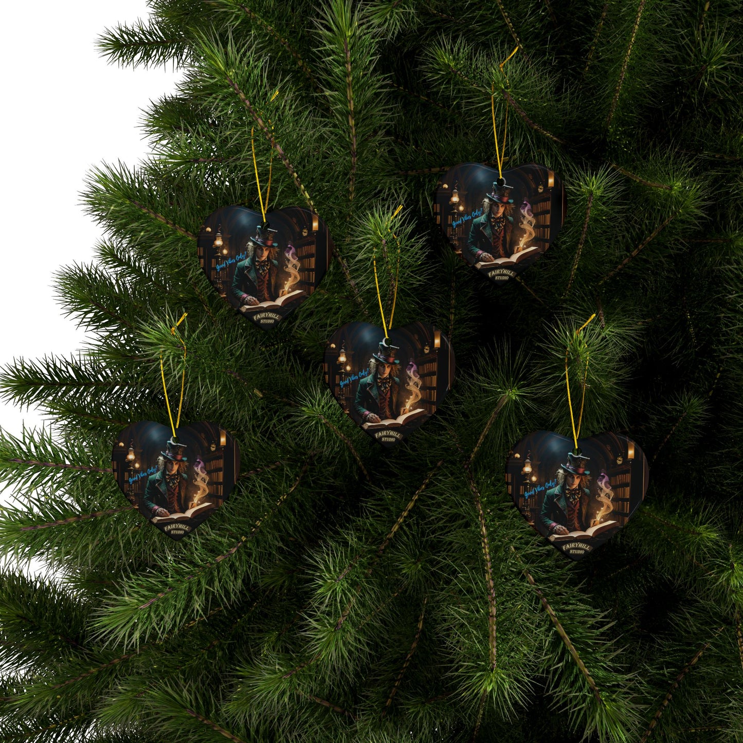 Christmas Ornaments - Good Vibes Only, Top Hatter Design