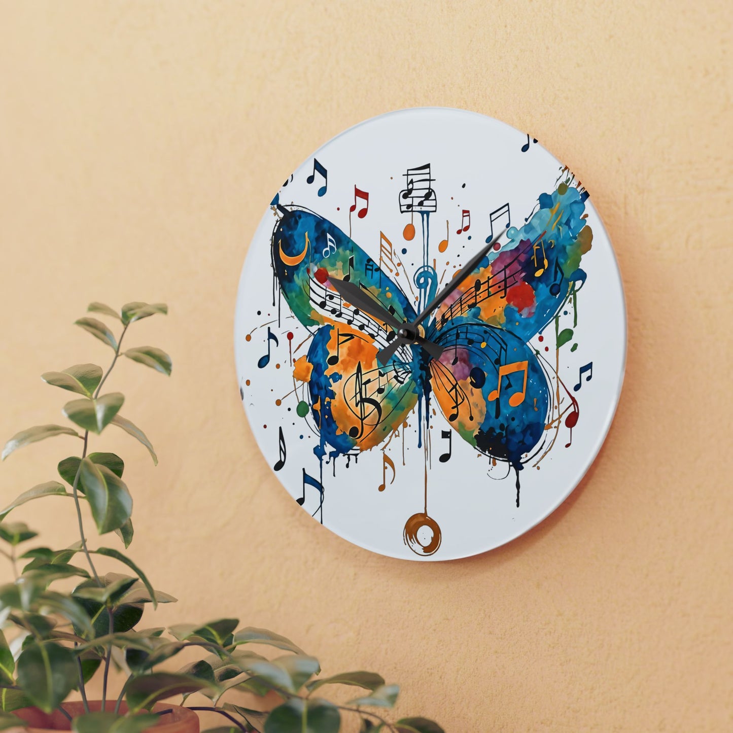 Butterfly Acrylic Wall Clock