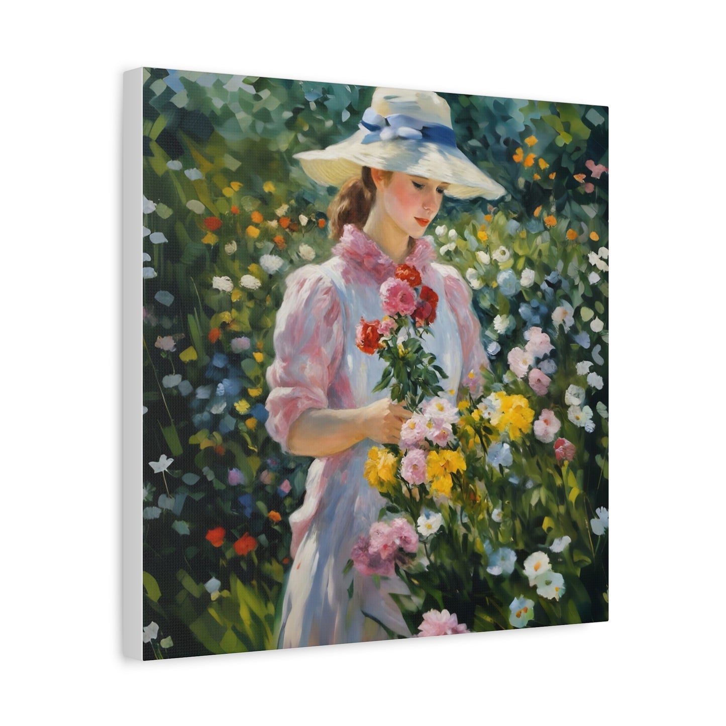 Floral Serenity Canvas Art - Stretched Matte 1.25"