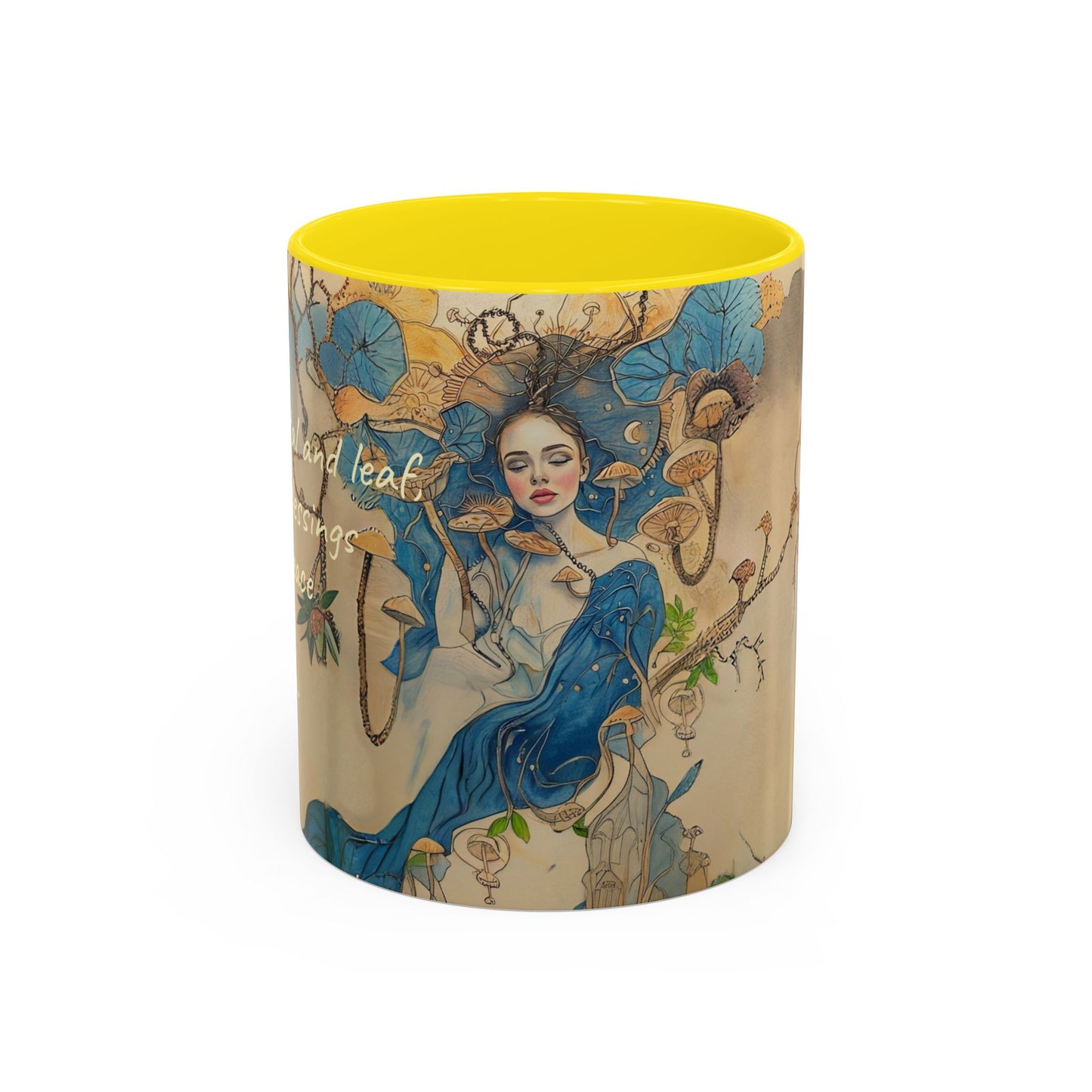 Mushroom Fairy Art-Themed Coffee Mug - 11 & 15oz Accent Mug for Fairy Lovers