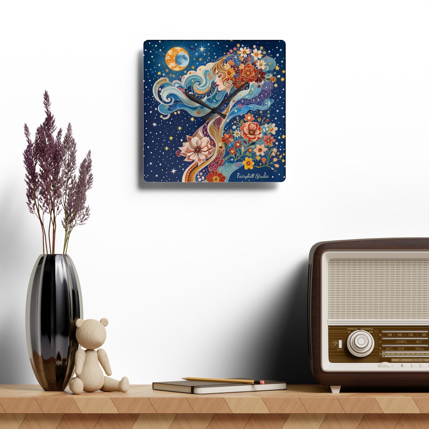 Celestial Mindfulness Acrylic Wall Clock