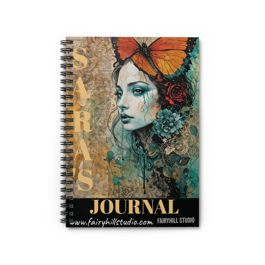 Butterfly Personalized Journal Gift notebook Gift for Her Spiral Notebook - Ruled Line