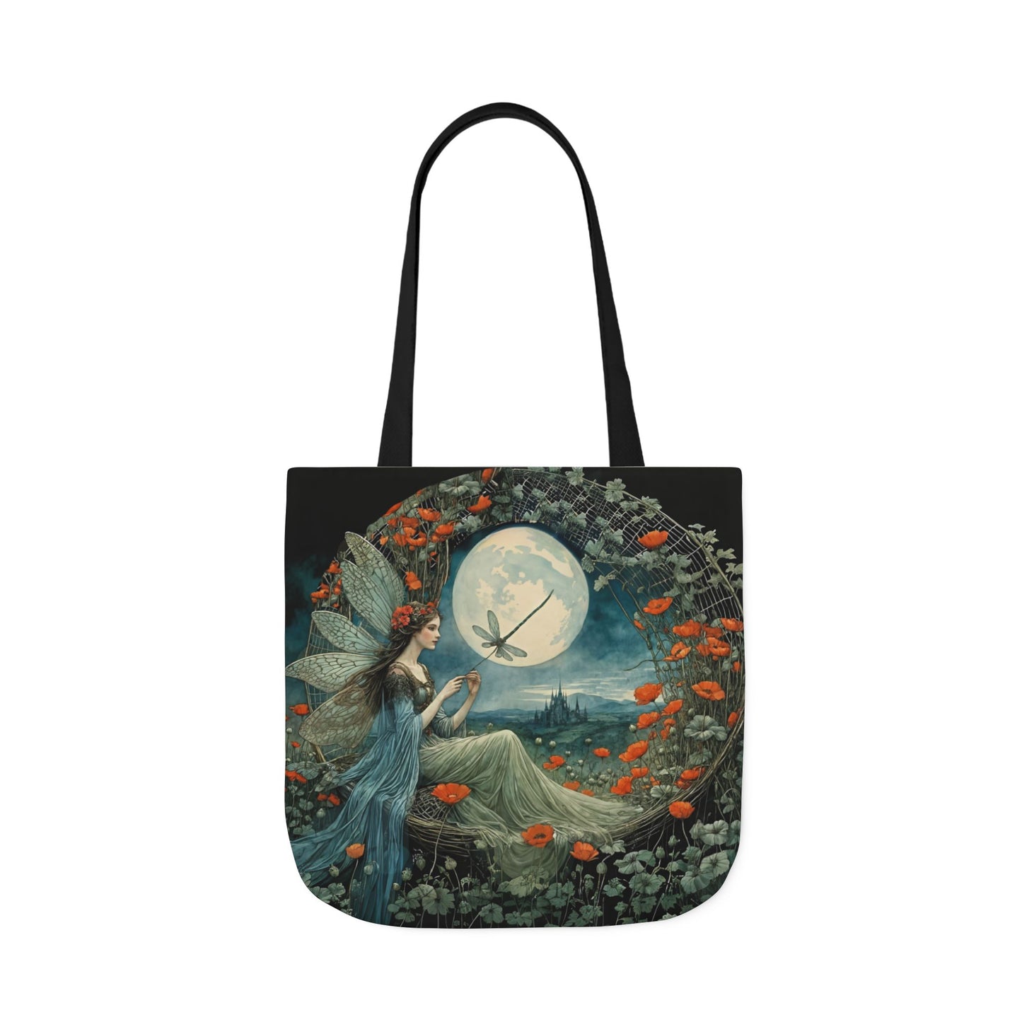 Colorful Moon fairy -Inspired Canvas Tote Bag - Perfect for Beach Days, Eco-Friendly Shopping, and Summer Fun!