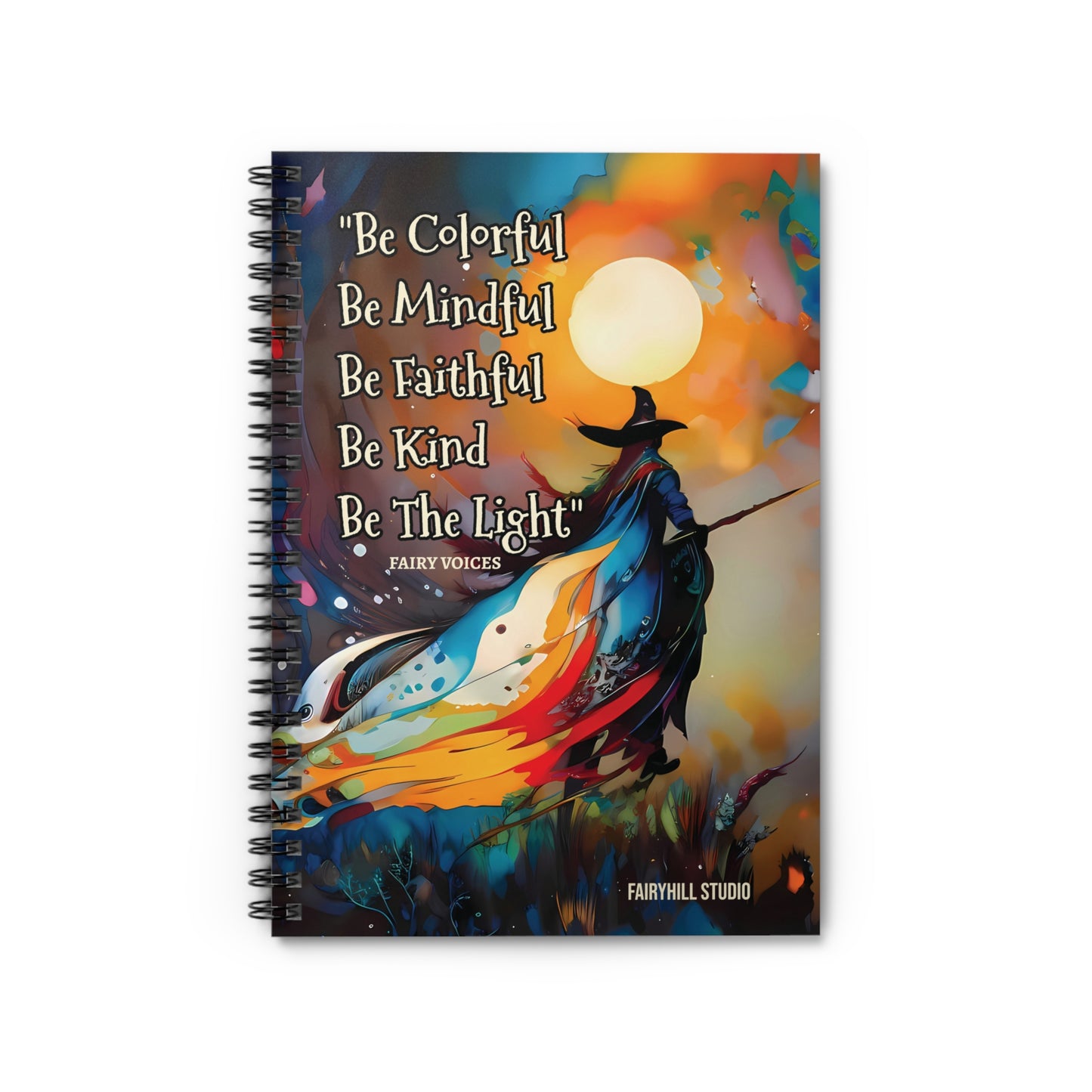 Be The Light Notebook - Ruled Line coffee Spiral Journal