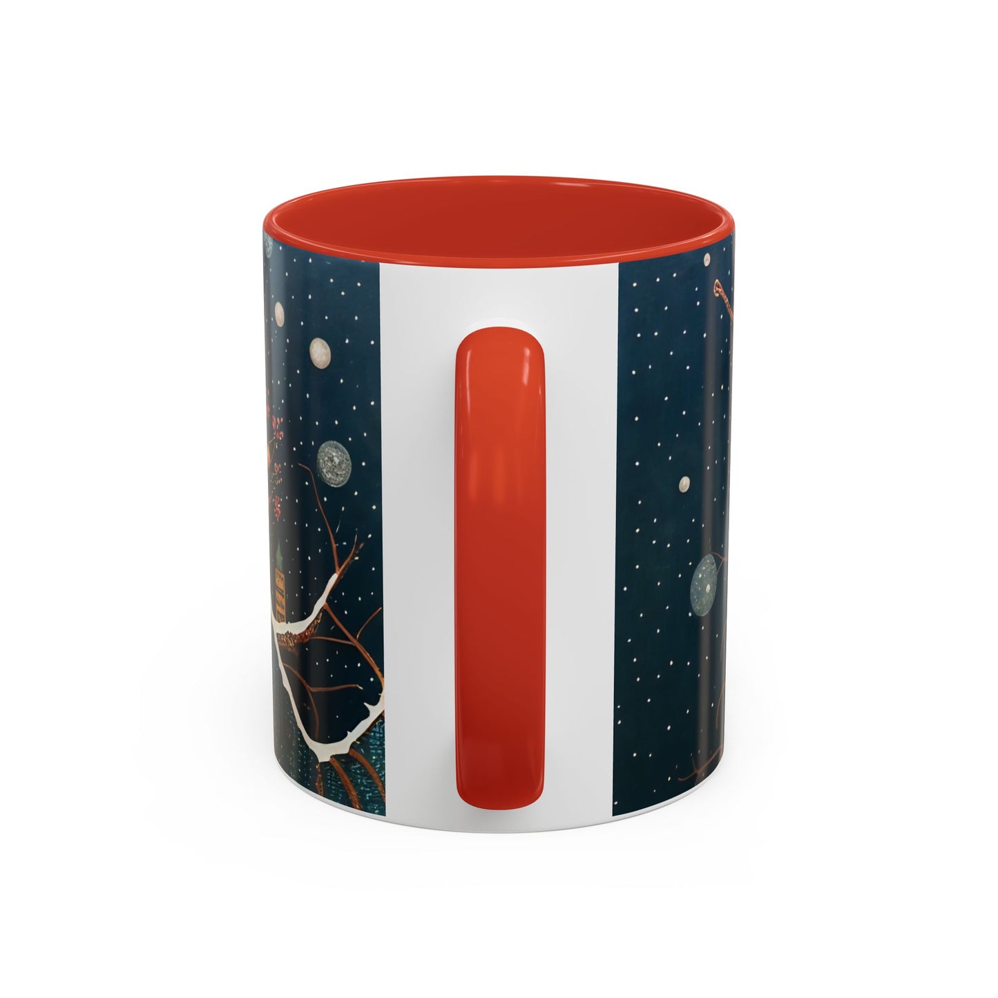 Accent Boho Style Night Owl Mug on a Snowy New York Night Coffee Mug (11, 15oz)