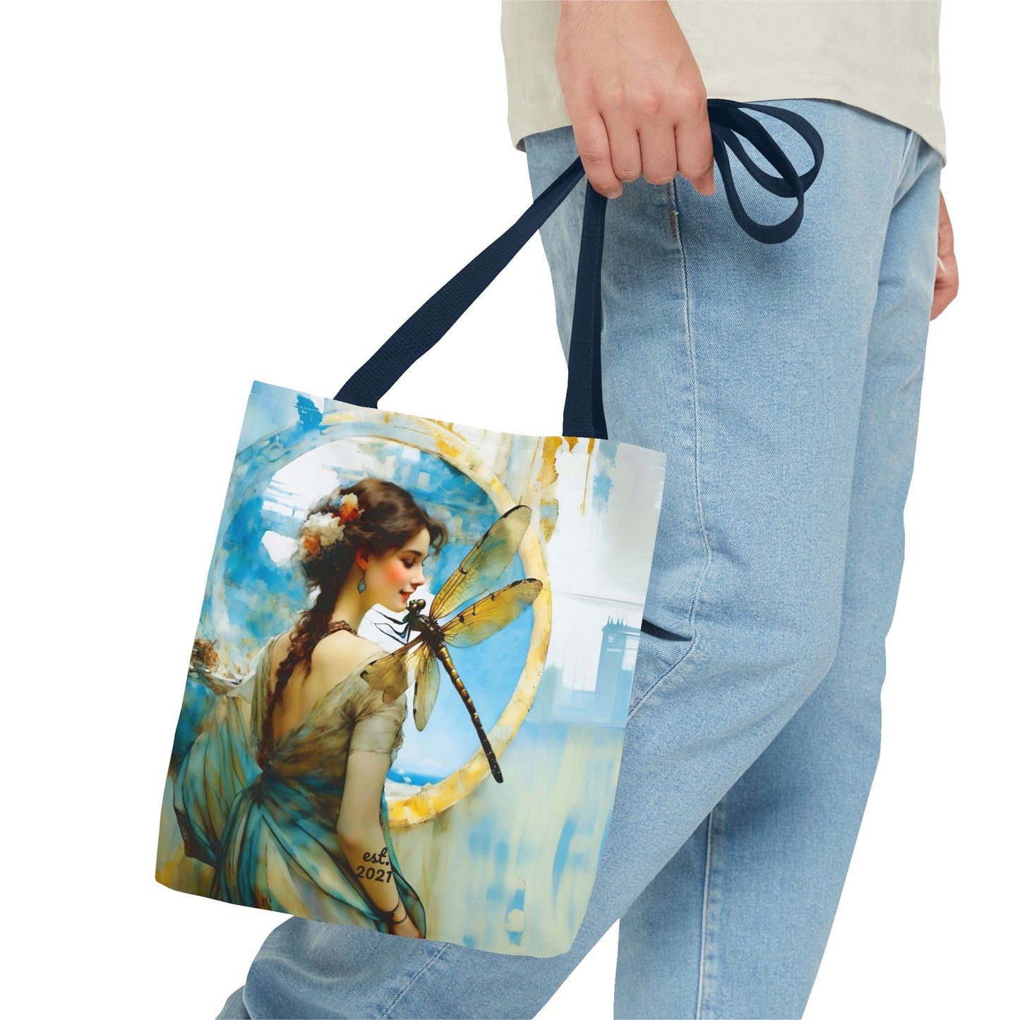 FairyHill Studio  Dragonfly whimsical Tote Bag (AOP)