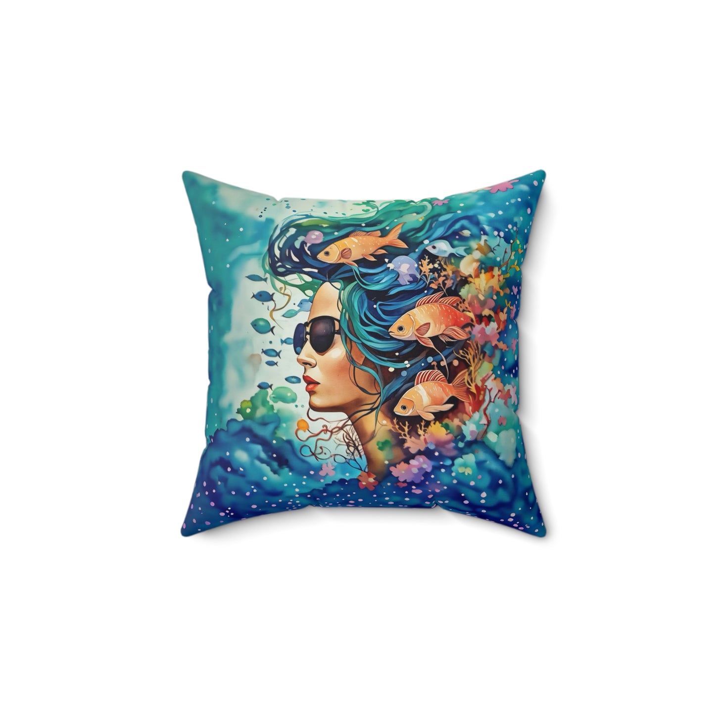 "Perspective is Everything" Square Pillow - by Fairyhill Studio