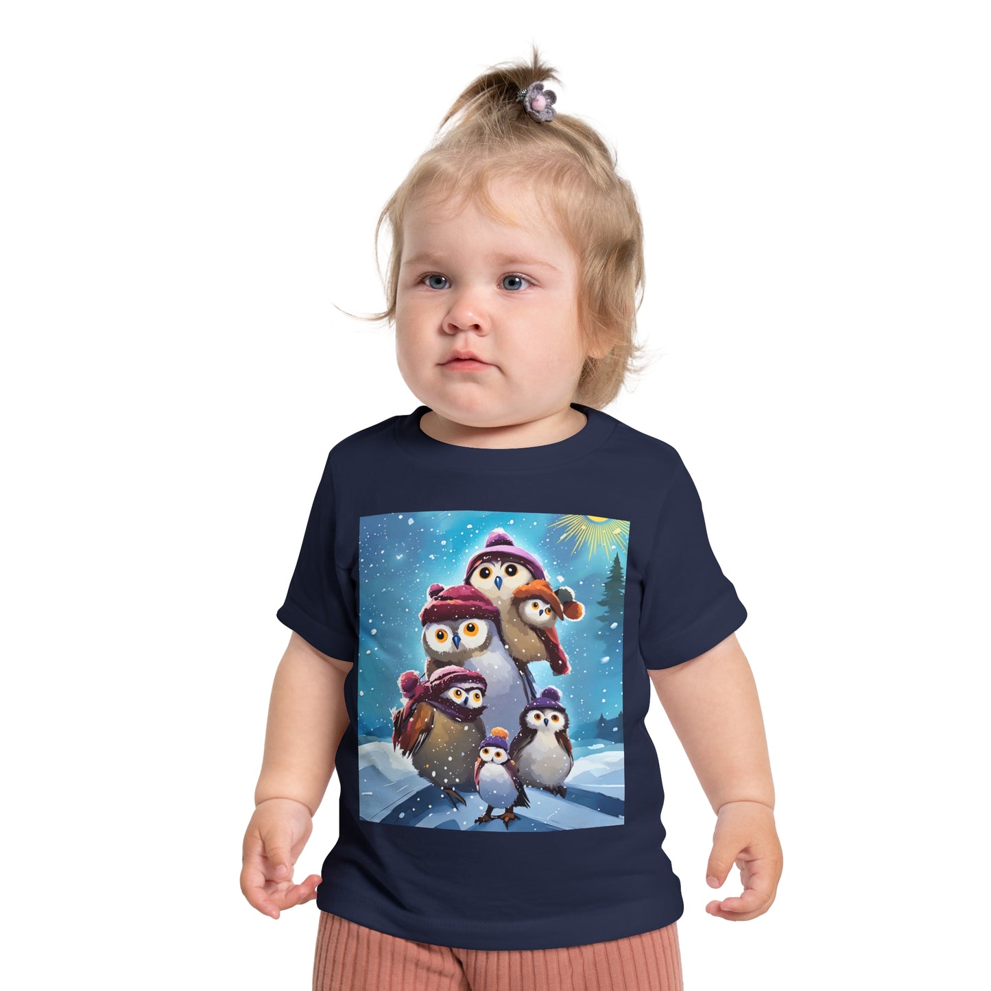 Winter Owls and Penguins Baby T-Shirt