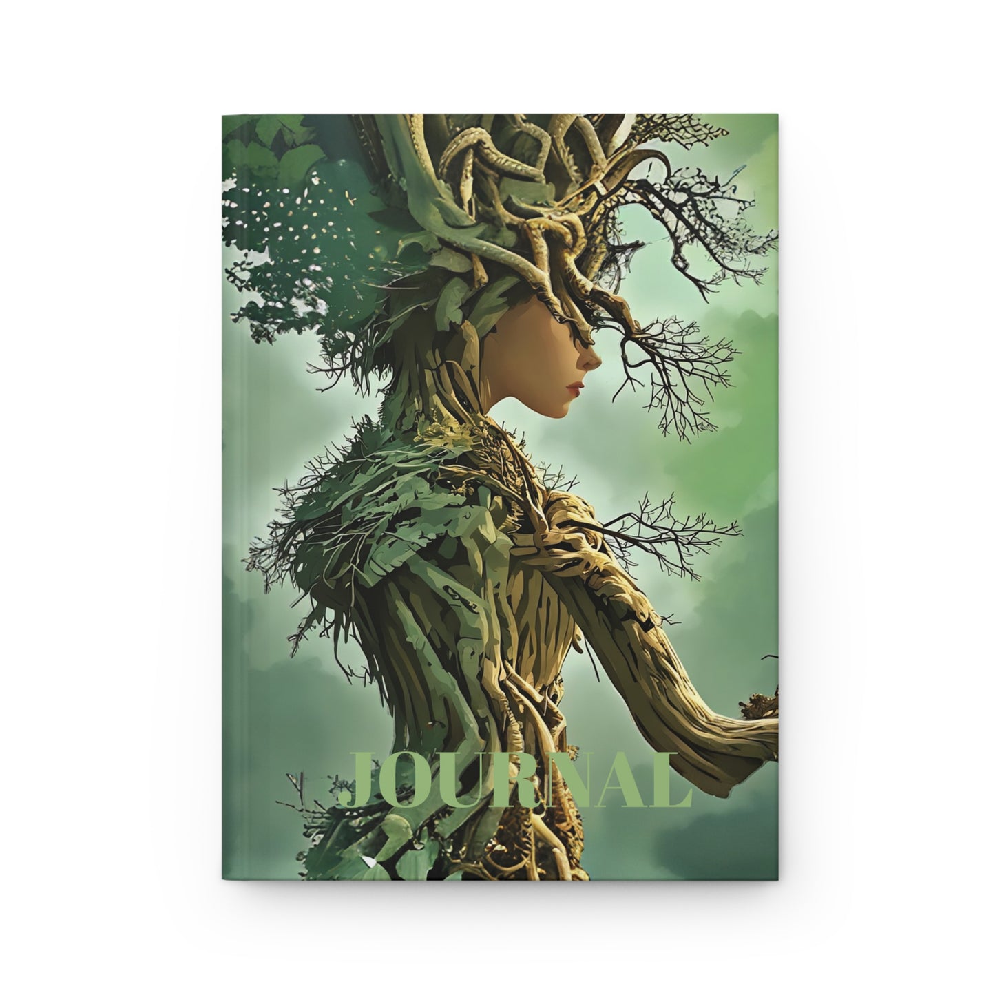 Hardcover Journal Matte - Tree Spirit Art Woman Tree