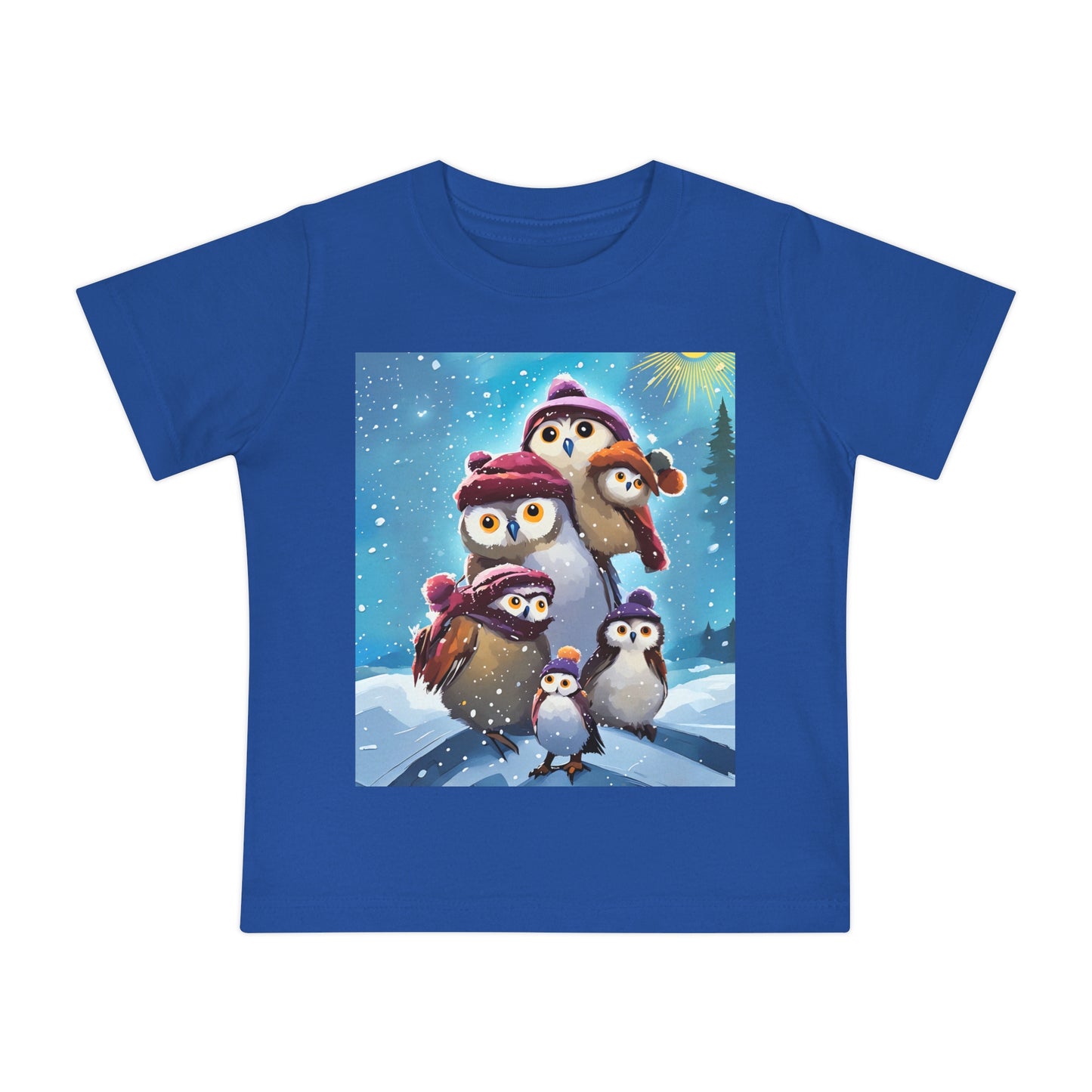 Winter Owls and Penguins Baby T-Shirt