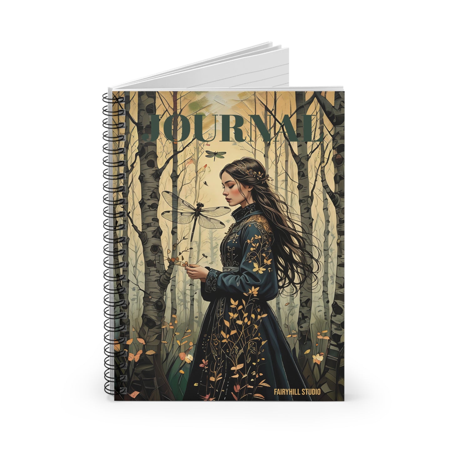 Spiral Notebook - Princess and the Dragonfly Fairy Hill Ruled Line