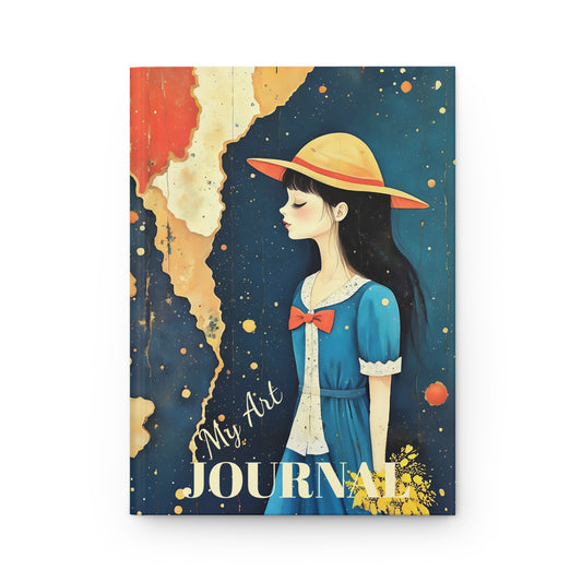 Madeline with  yellow hat art Mindful  Journal Hardcover
